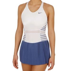 Nike - Maria Sharapova White and Blue Tennis Dress